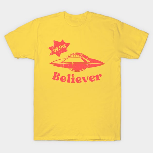 Funny UFO 99.9% Believer alien UAP T-Shirt by focodesigns